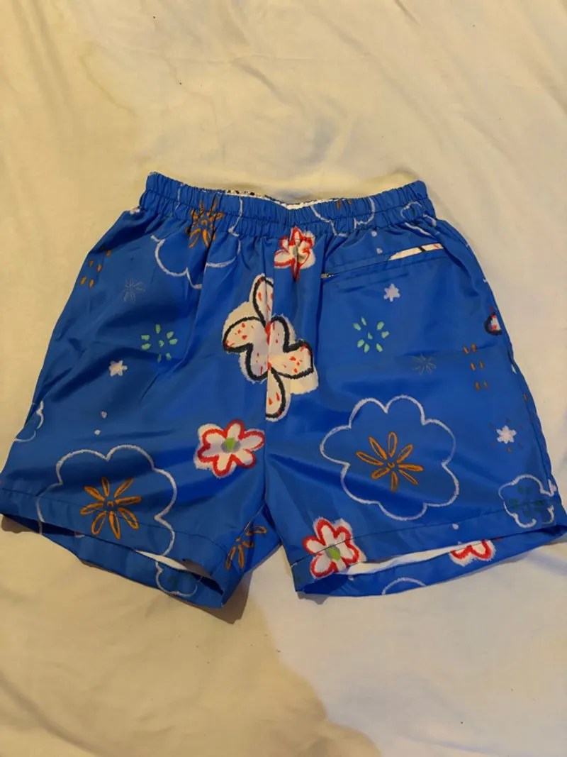 Local brand - Blue floral shorts photo 1