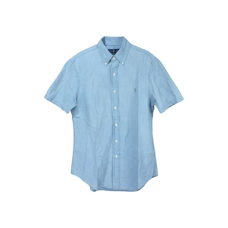 RALPH LAUREN SLIM FIT DENIM SHORT SLEEVE SHIRT photo 1