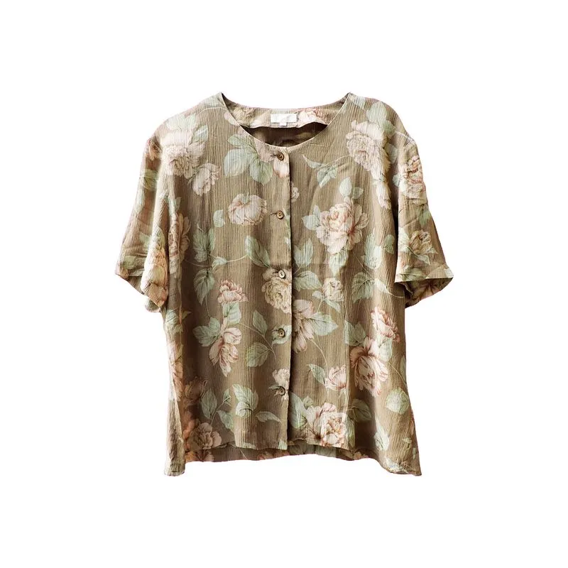BURBERRY'S FLOWERS BLOUSE SHORT SLEEVE SHIRT photo 1