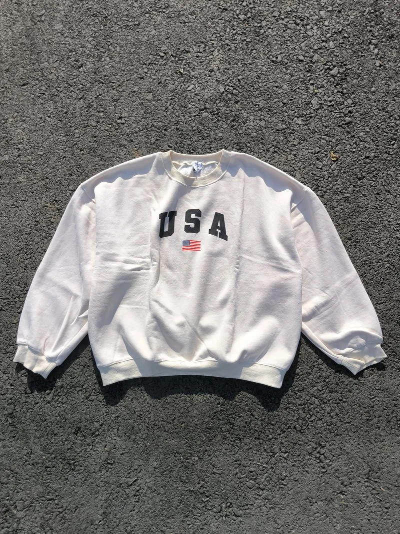 Princess Polly USA Graphic Boxy Oversize Crewneck Sweatshirt photo 1