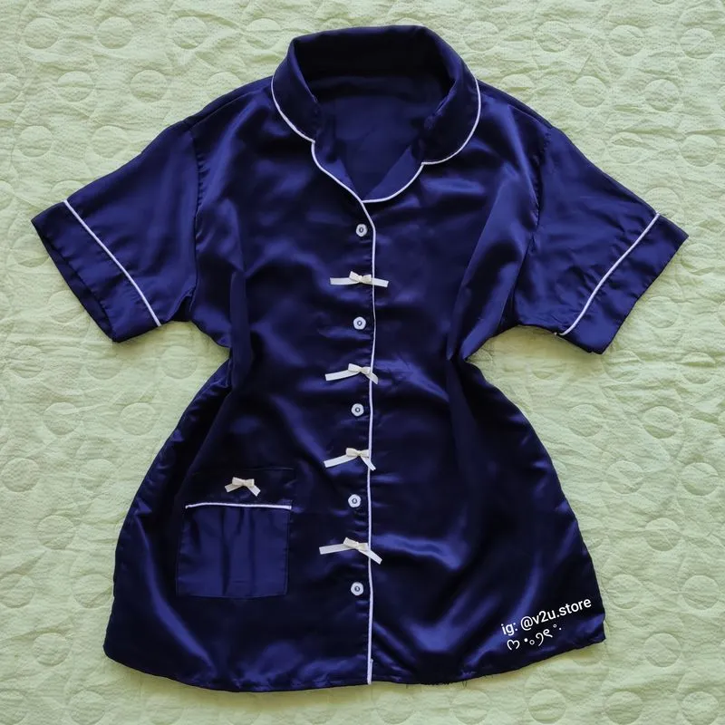 Fairy Coquette Pyjama Wanita white navy photo 1