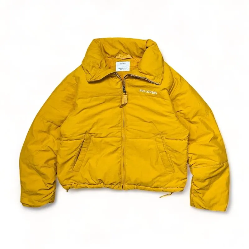 Bershka Streetwear Y2K Puffer jacket Wanita yellow photo 1