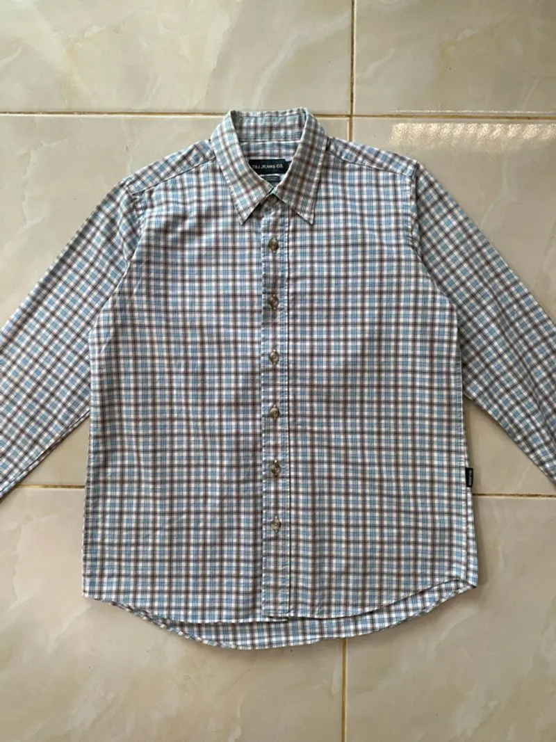 kemeja kotak kotak unisex photo 1