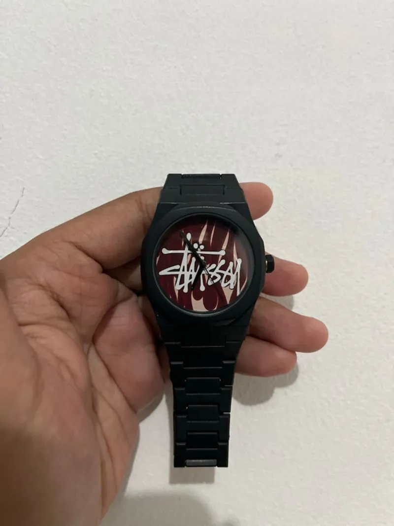 Jam Tangan Stussy Flame Red White photo 1