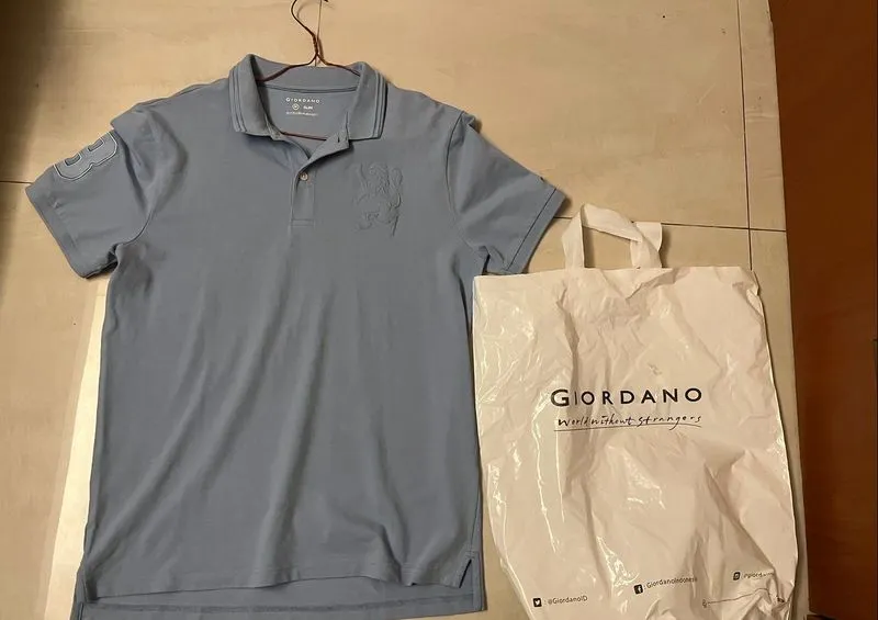 Giordano Sportswear Polo shirt Pria white blue photo 1