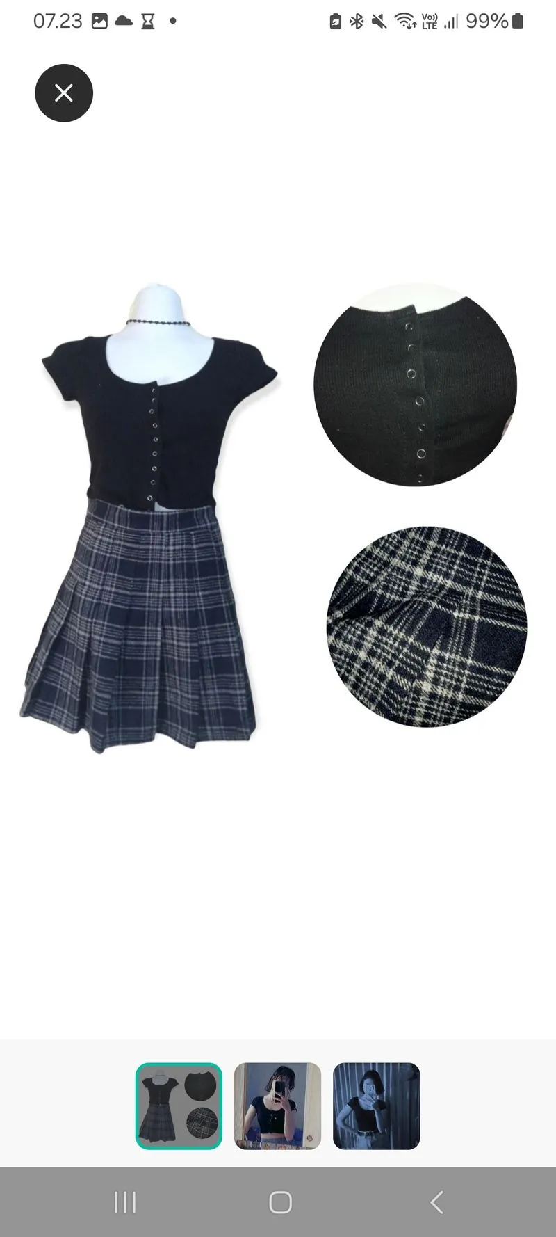 Casual Crop top Wanita black photo 1