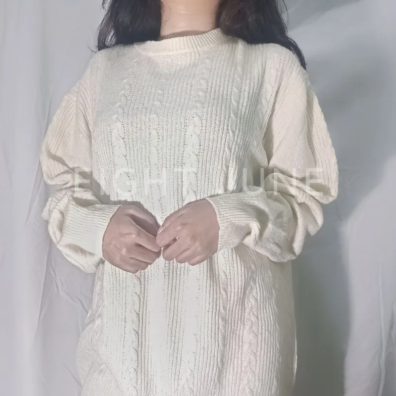 Knitwear sweater white korean oversized kepang photo 1