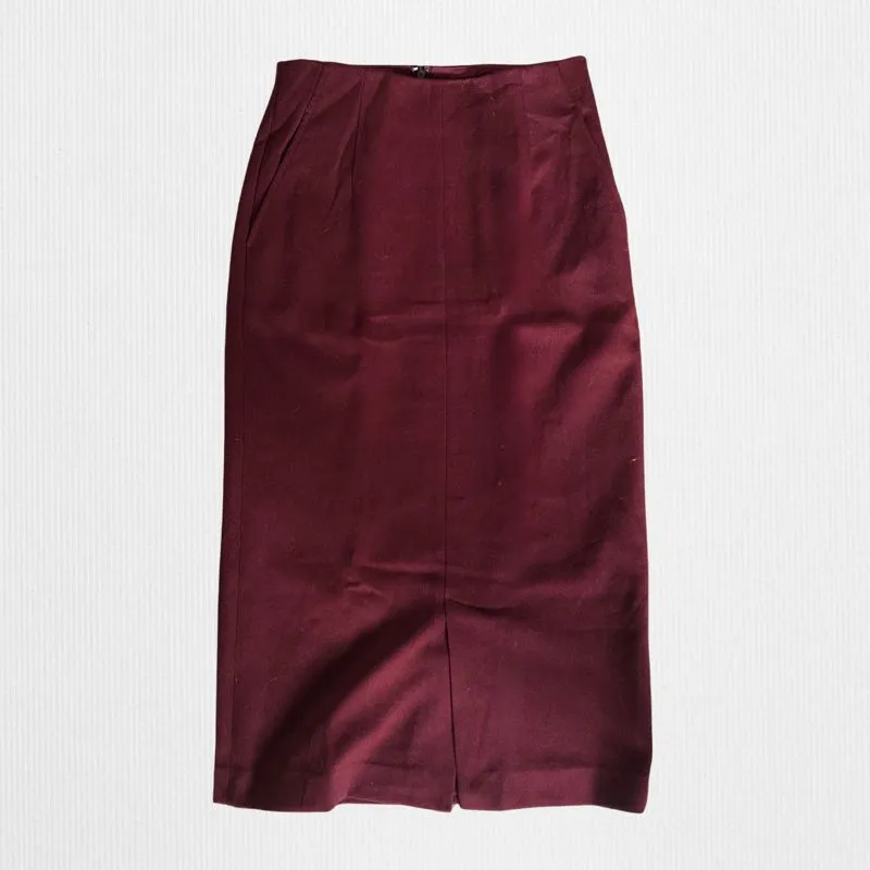 Maroon Midi Skirt Pencil photo 1