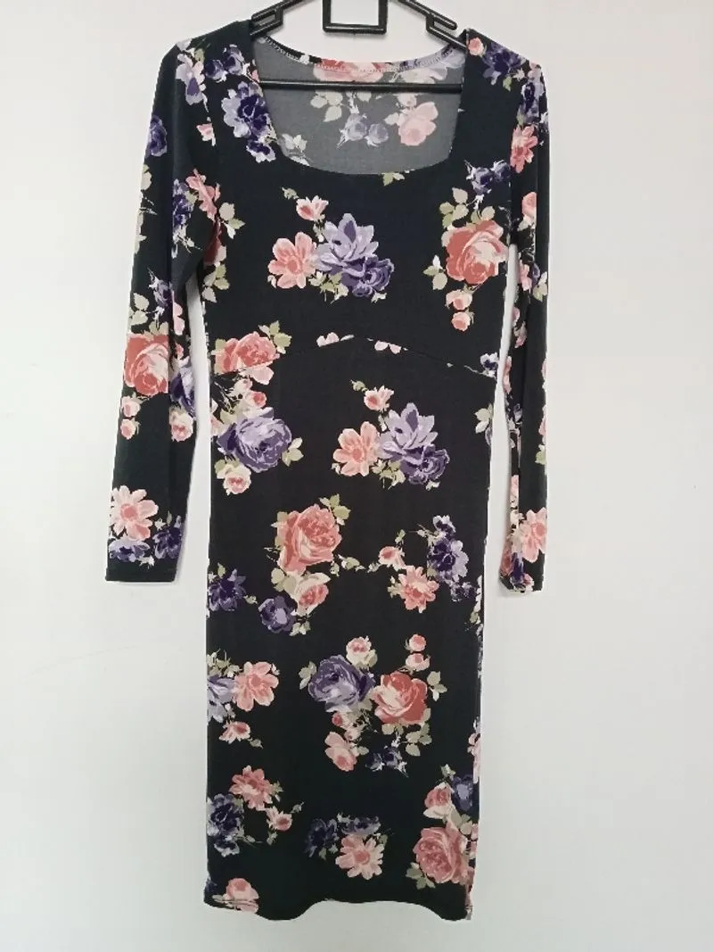 [ NETT ] Black Floral Dress photo 1