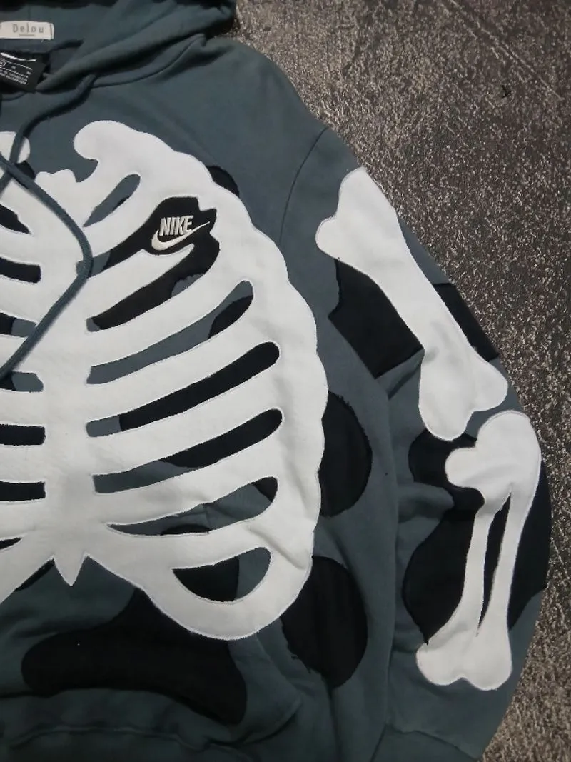 nike skeleton baseball hoodie