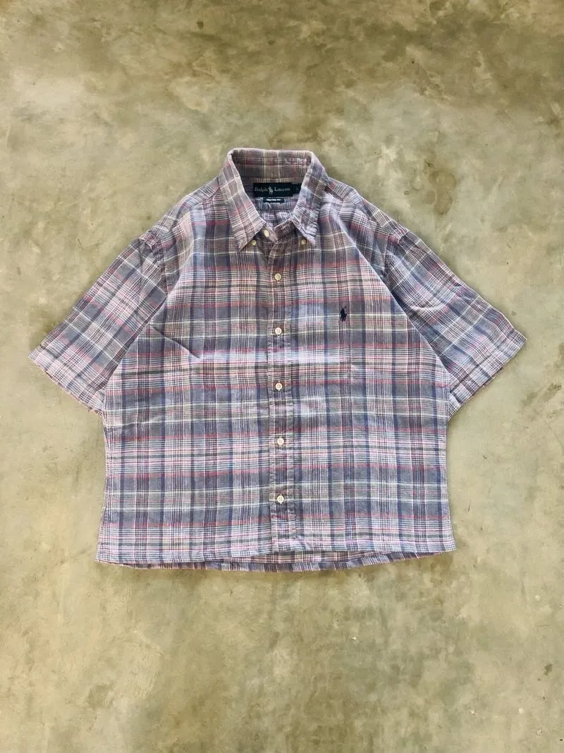 Polo Ralph Lauren Vintage Y2K Casual shirt Pria purple photo 1