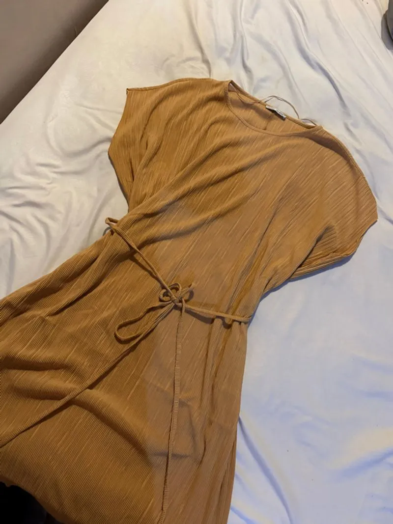 Zara - yellow brownish eid dress photo 1