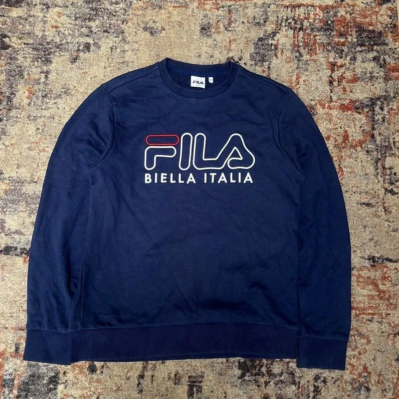Crewneck Fila truenavy vintage photo 1