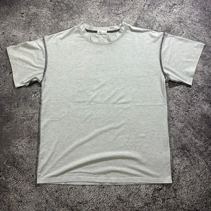 Inside Out Stitch Blank Boxy T-Shirt photo 1