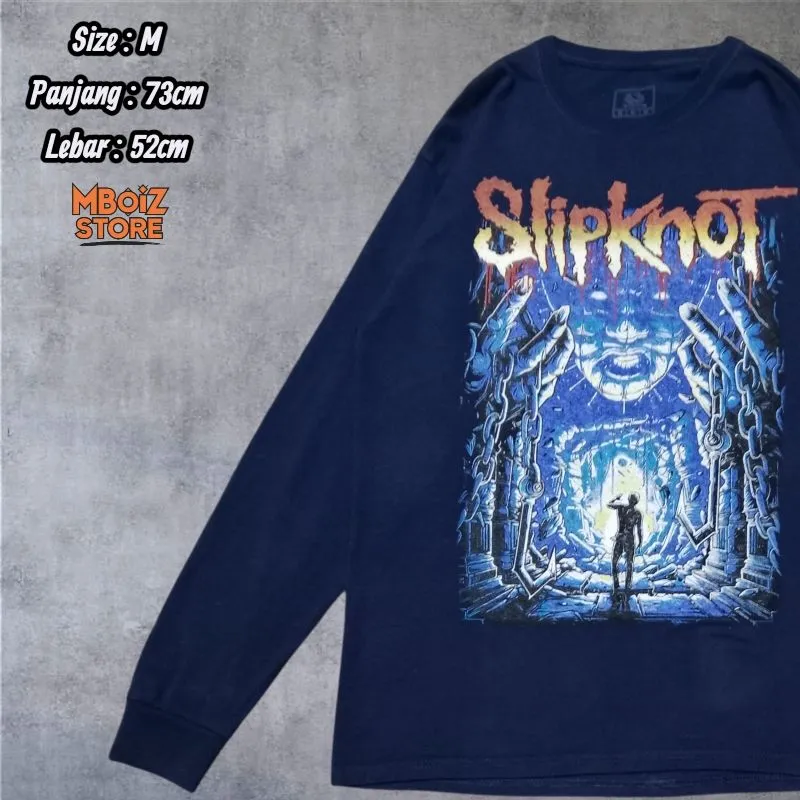 Kaos biru Fruit Of the loom art SLIPKNOT photo 1