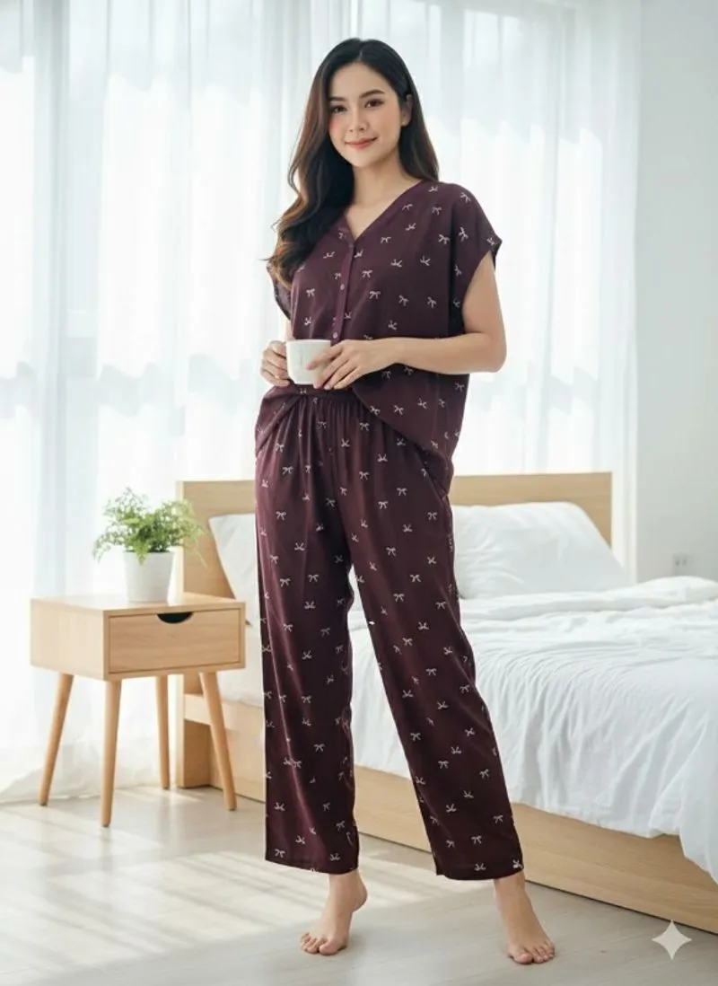 Set ya wakiil top ld120 pj63 kancing dpn pants lp120 pj93 photo 1