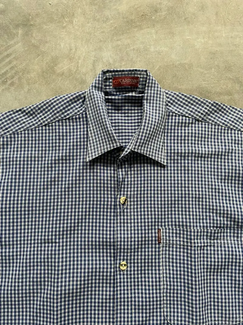 2000’s - Cardova Boxy Shirts Y2k Blue White Iconic Patern photo 1