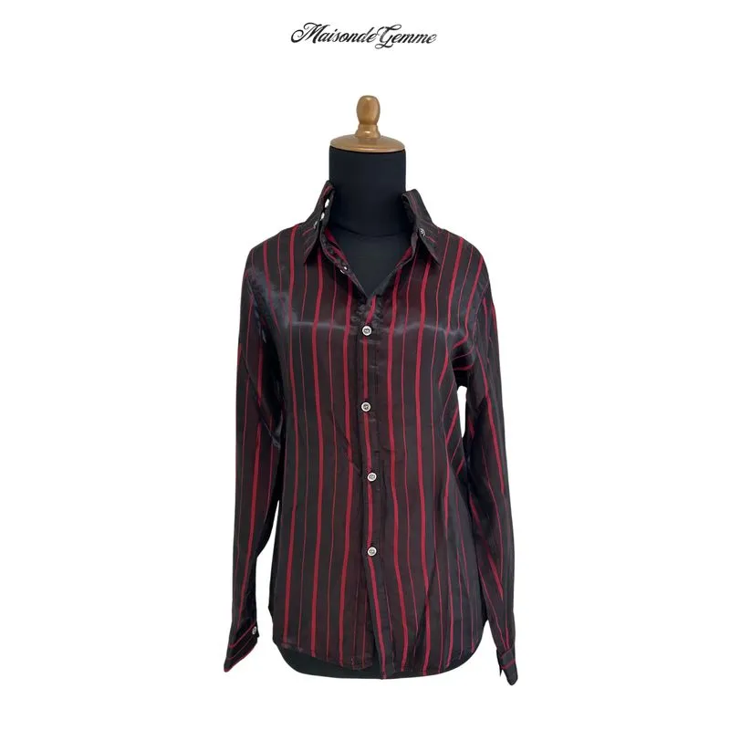 Goth Emo Shirt Wanita red black photo 1