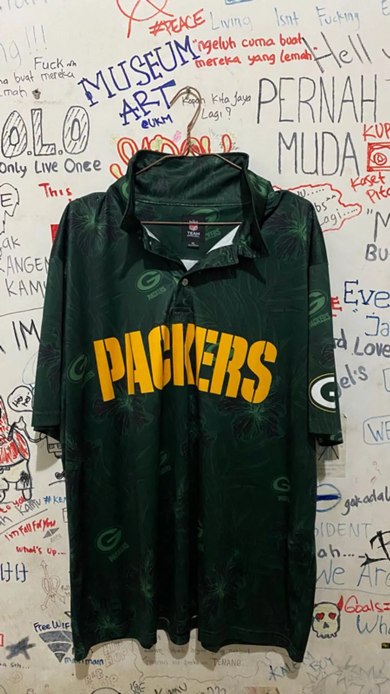 NFL - Vintage Green Bay Packers Polo Jersey photo 1