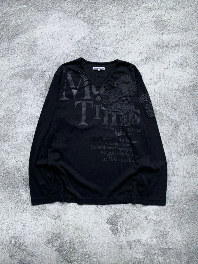 SEMANTIC DESIGN JAPANESE POEM PATCH LONG SLEEVE photo 1