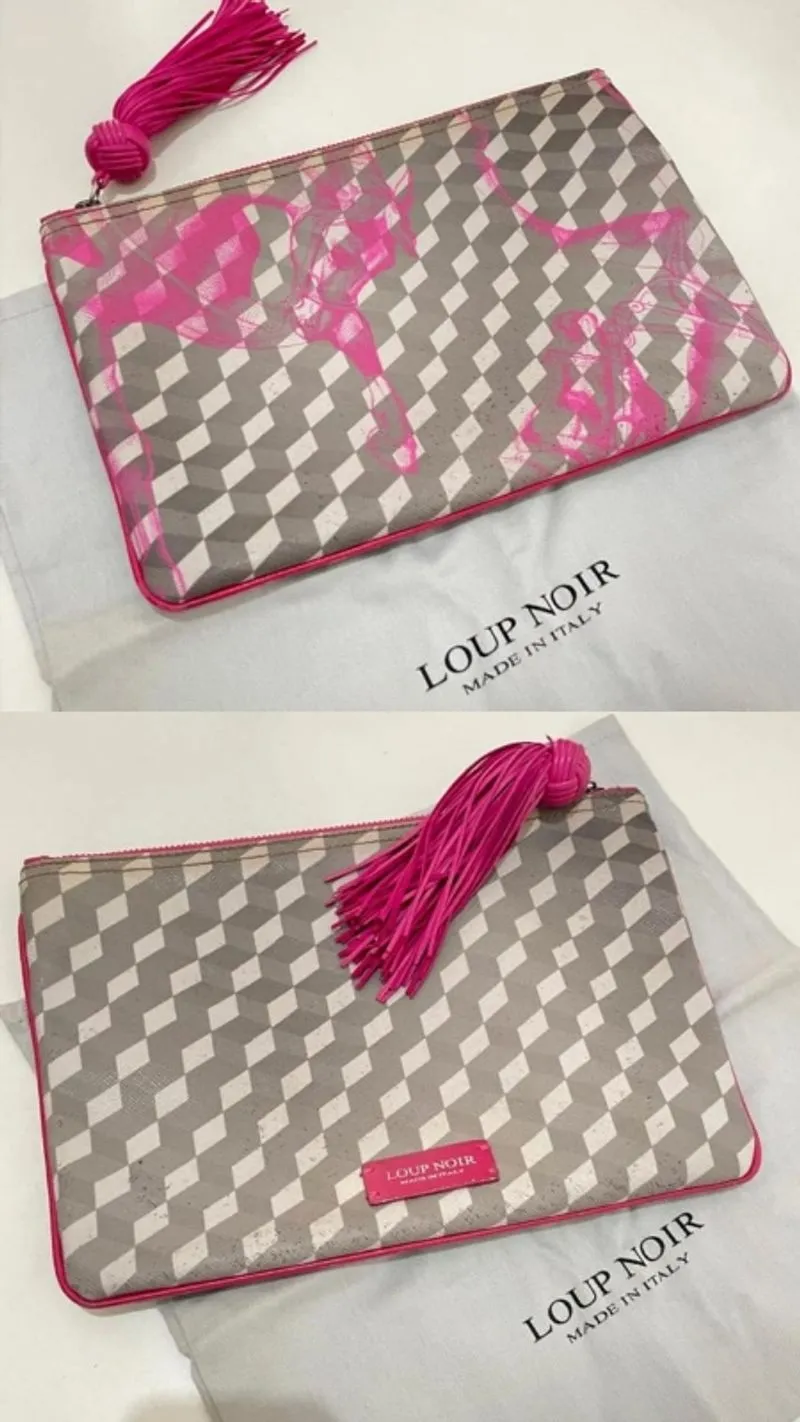Clutch loup noir authentic photo 1