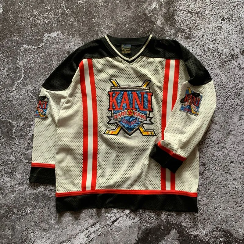 Vintage 90s Karl Kani Sport Hockey Jersey 2PAC Style photo 1