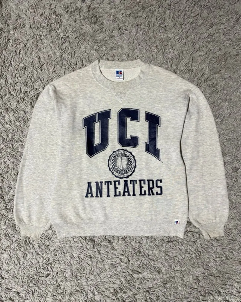 1990’s Russell Athletic “UCI” Ash Grey Sweatshirt photo 1