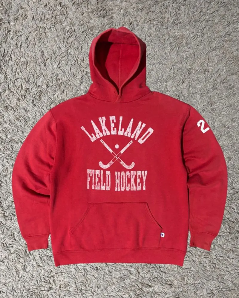 1980’s Russell Athletic “Lakeland” Red Hoodie photo 1