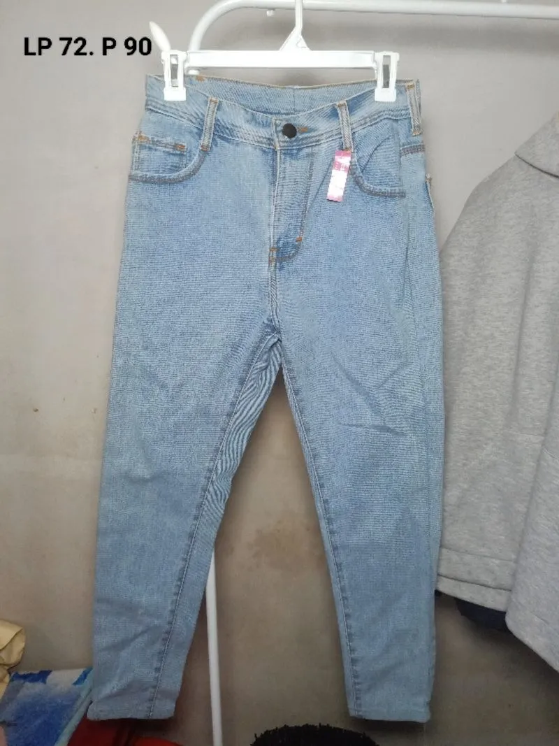 Celana jeans light blue baggy pullandbear photo 1