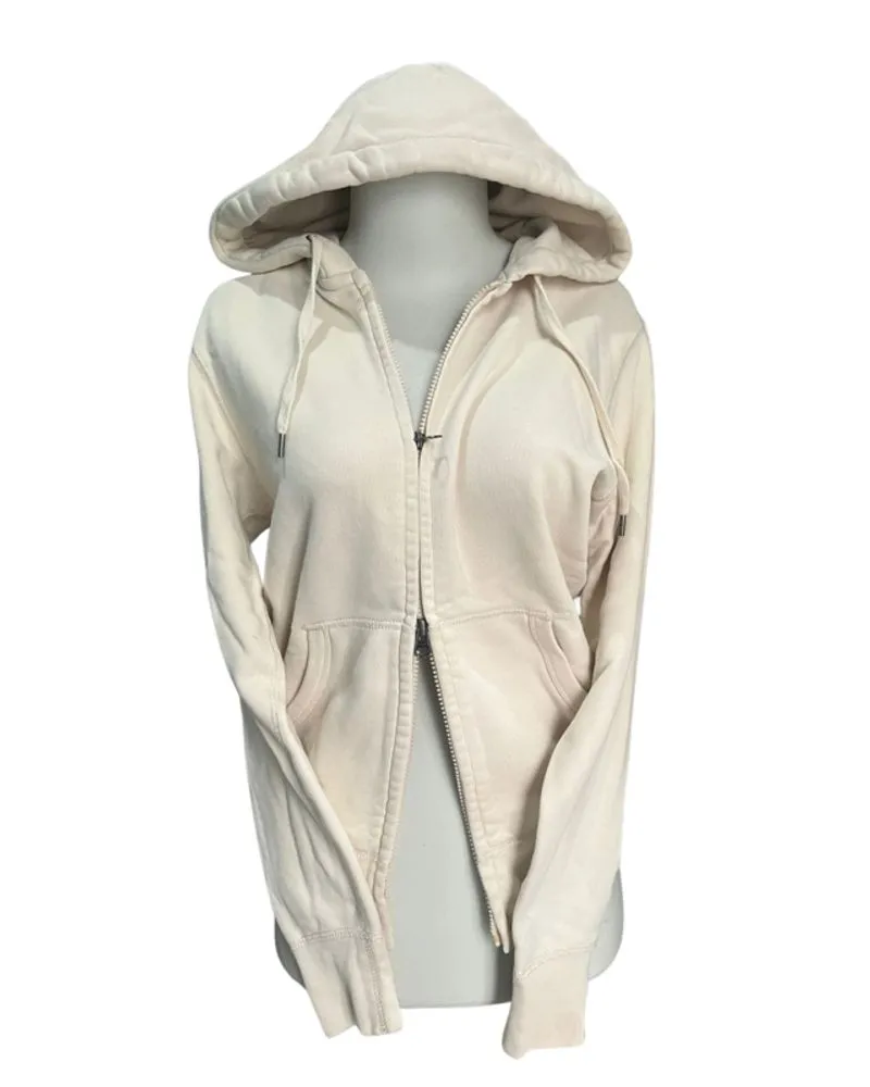 UNIQLO double zip up beige hooded jacket photo 1