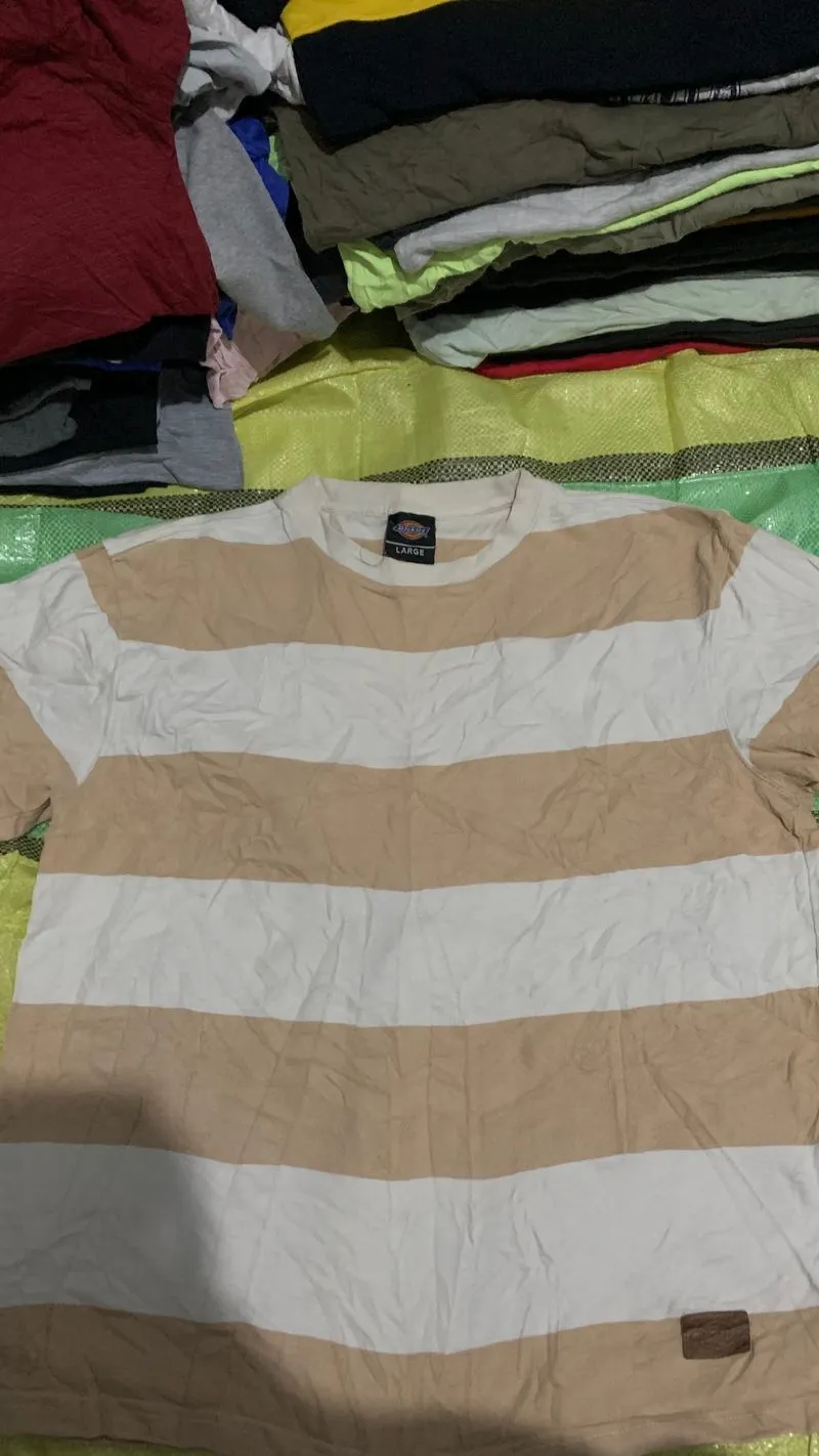Dickies Casual T-shirt Pria white tan photo 1