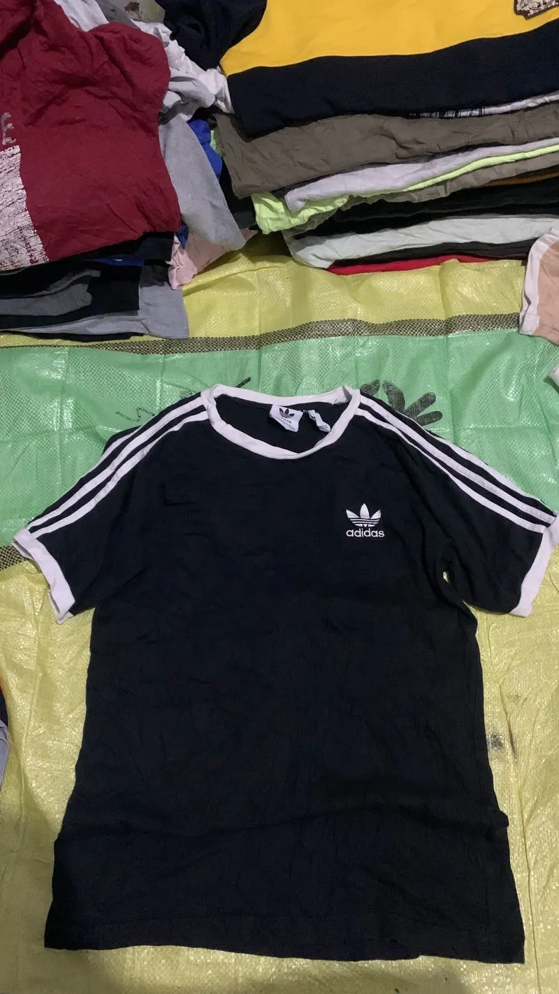 Adidas Casual T-shirt Pria white black photo 1