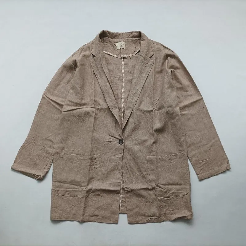 Daily N linen coat free size wanita H017 photo 1