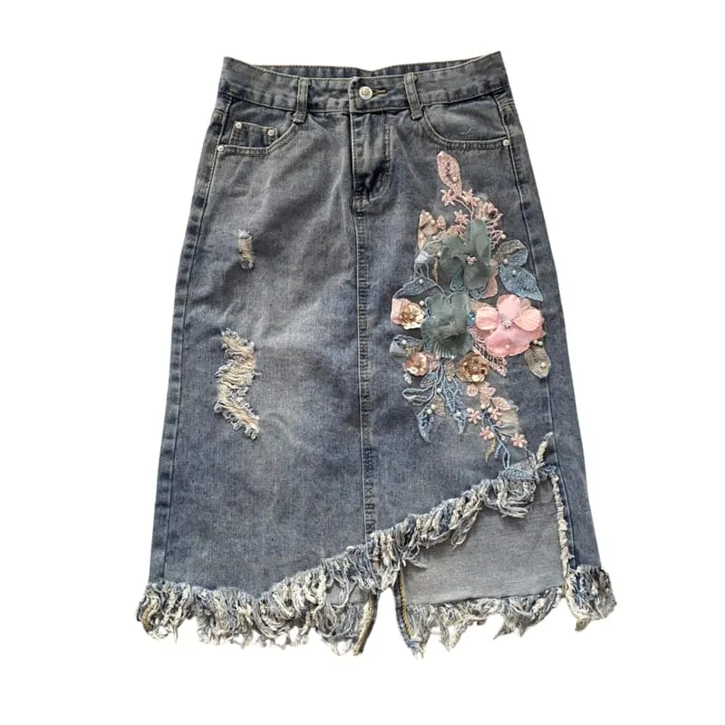 Vintage Y2K Skirt Wanita gray photo 1