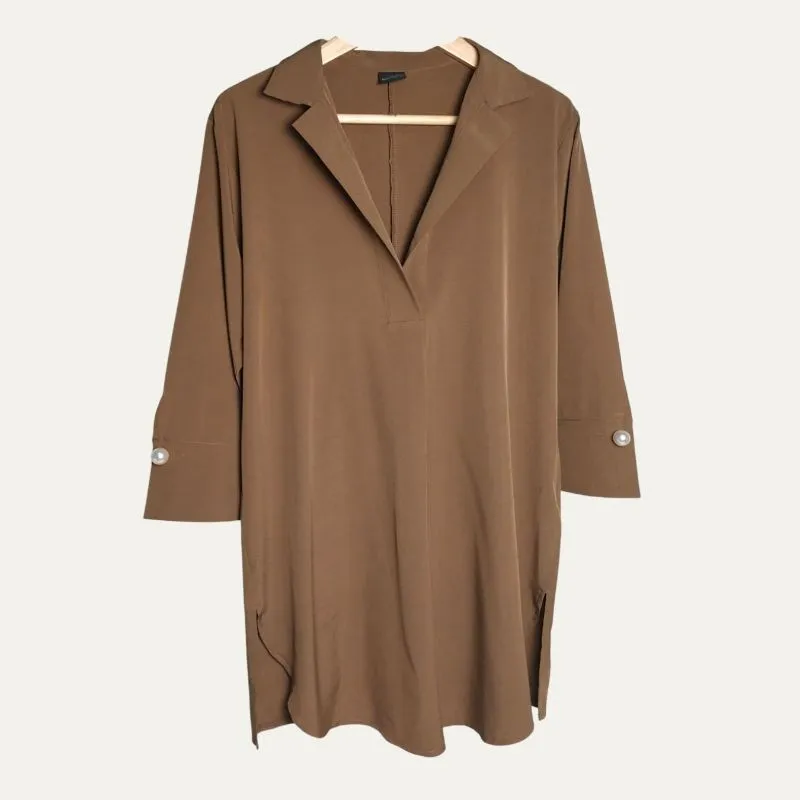 Blouse Magnolia Polos Brown Pearl Atasan Kerja Kantor Kuliah photo 1