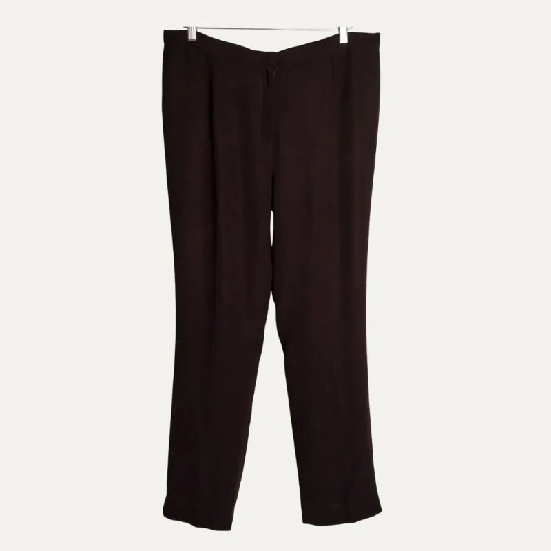 Celana Panjang Kain Polos Celana Bahan Dark Brown photo 1