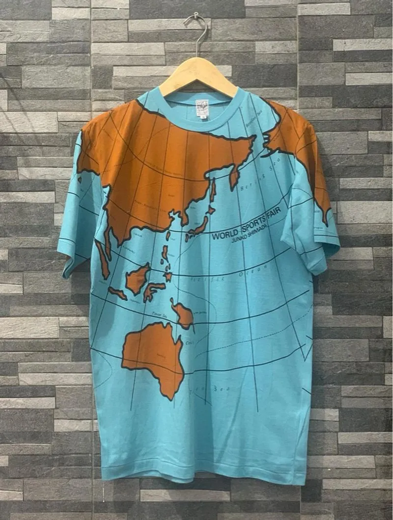 Vintage JUNKO SHIMADA World Map Tee photo 1