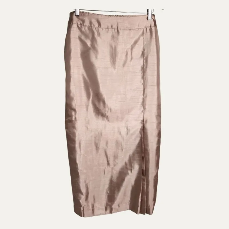 Rok Panjang Maxi Span Satin Bronze Brown Bawahan Formal photo 1