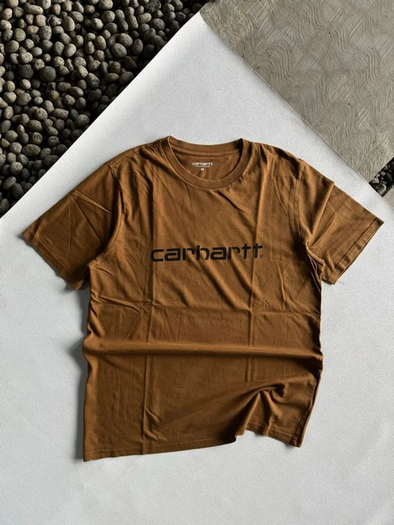Kaos carhartt WIP script logo warna rare photo 1