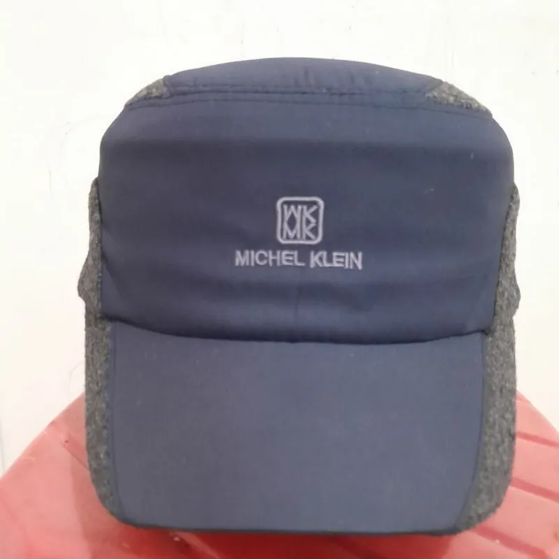 Topi Musim Dingin Pria/Wanita Michel Klein Original Navy Gre photo 1