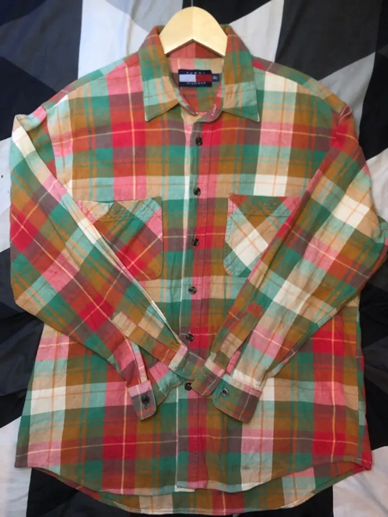 Tommy Hilfiger plaid flannel shirt photo 1