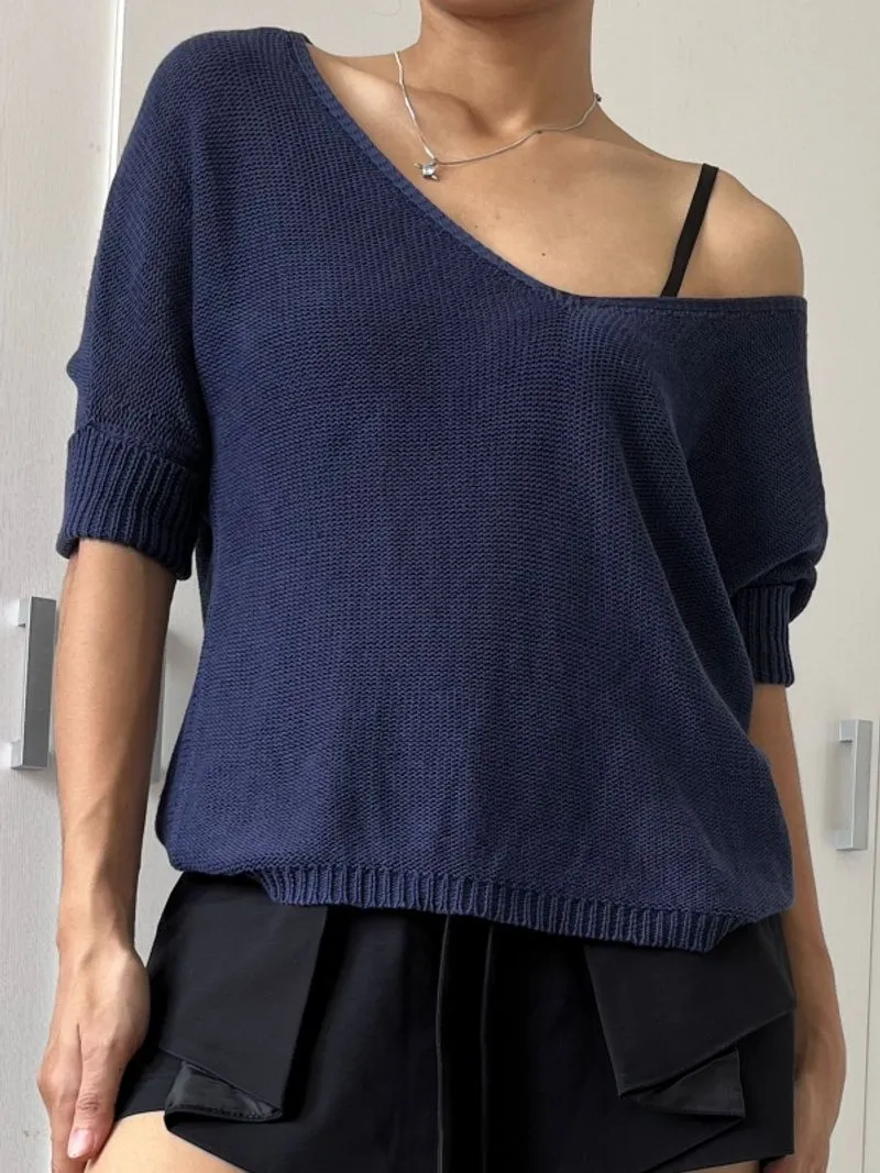 Massimo Dutti knit top Navy photo 1