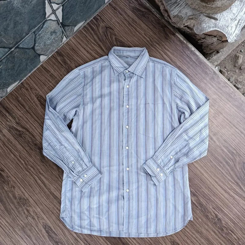 Uniqlo Casual Fleece Pria purple white photo 1