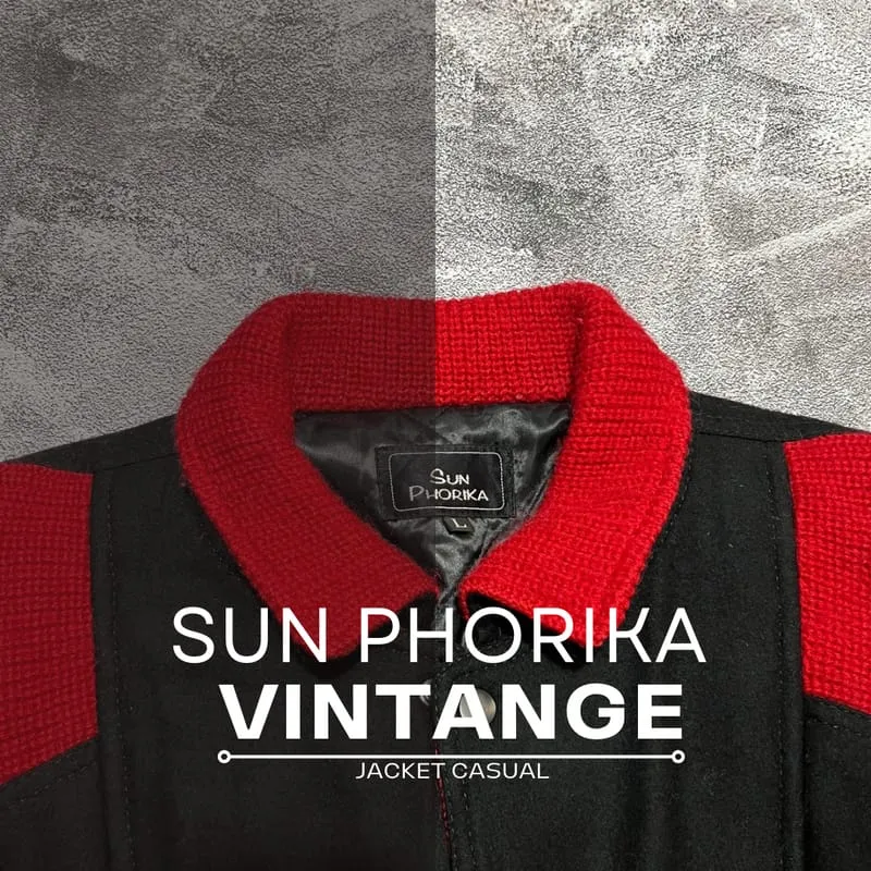 Japanese brand Vintage Casual Fleece Pria red black photo 1