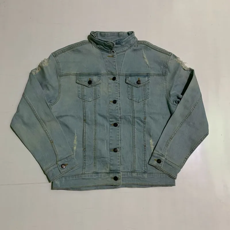 Jaket denim ripped photo 1