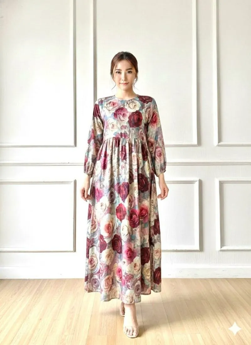Dress ya wakiil premium rayon ld120 pj125 zipper dpn  photo 1