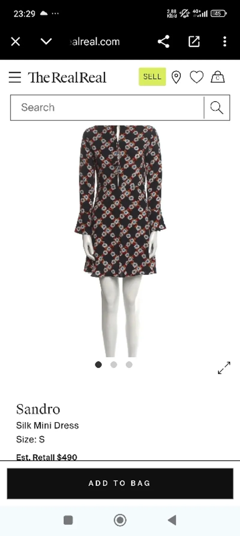 Dress Sandro Paris Flower photo 1