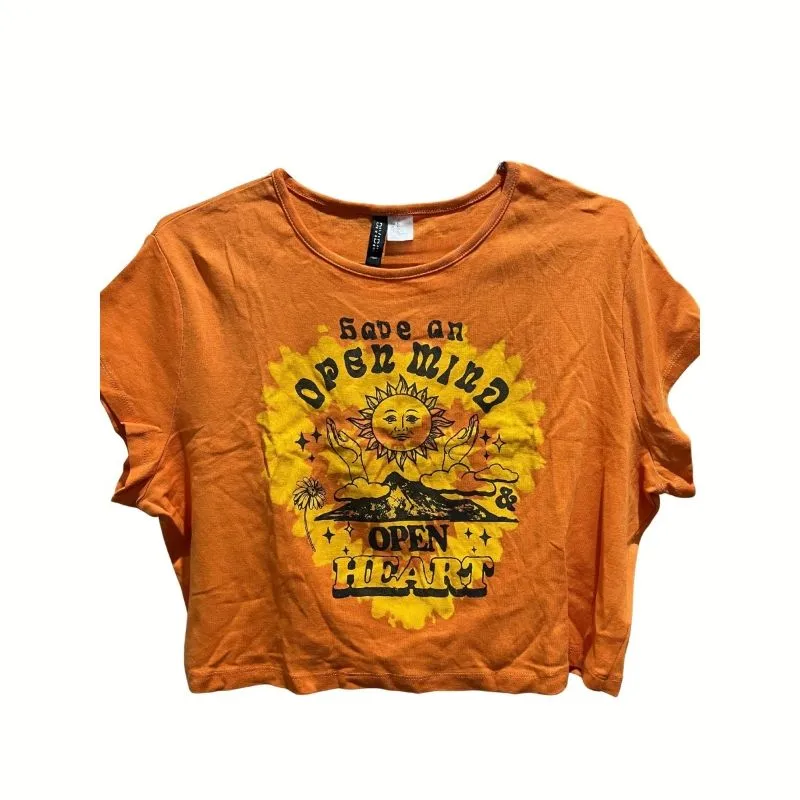 H&M Atasan Wanita Printed Crop top photo 1