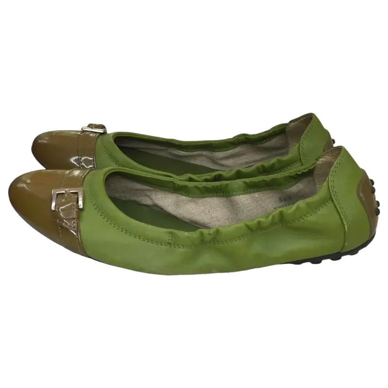 Minimalist Casual Flat Wanita green brown photo 1