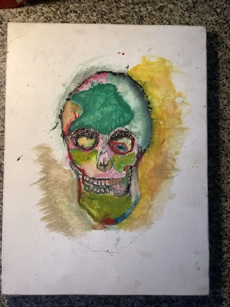 D.ℹ️.💹 Skull of a Skeleton with Burning Cigarette photo 1